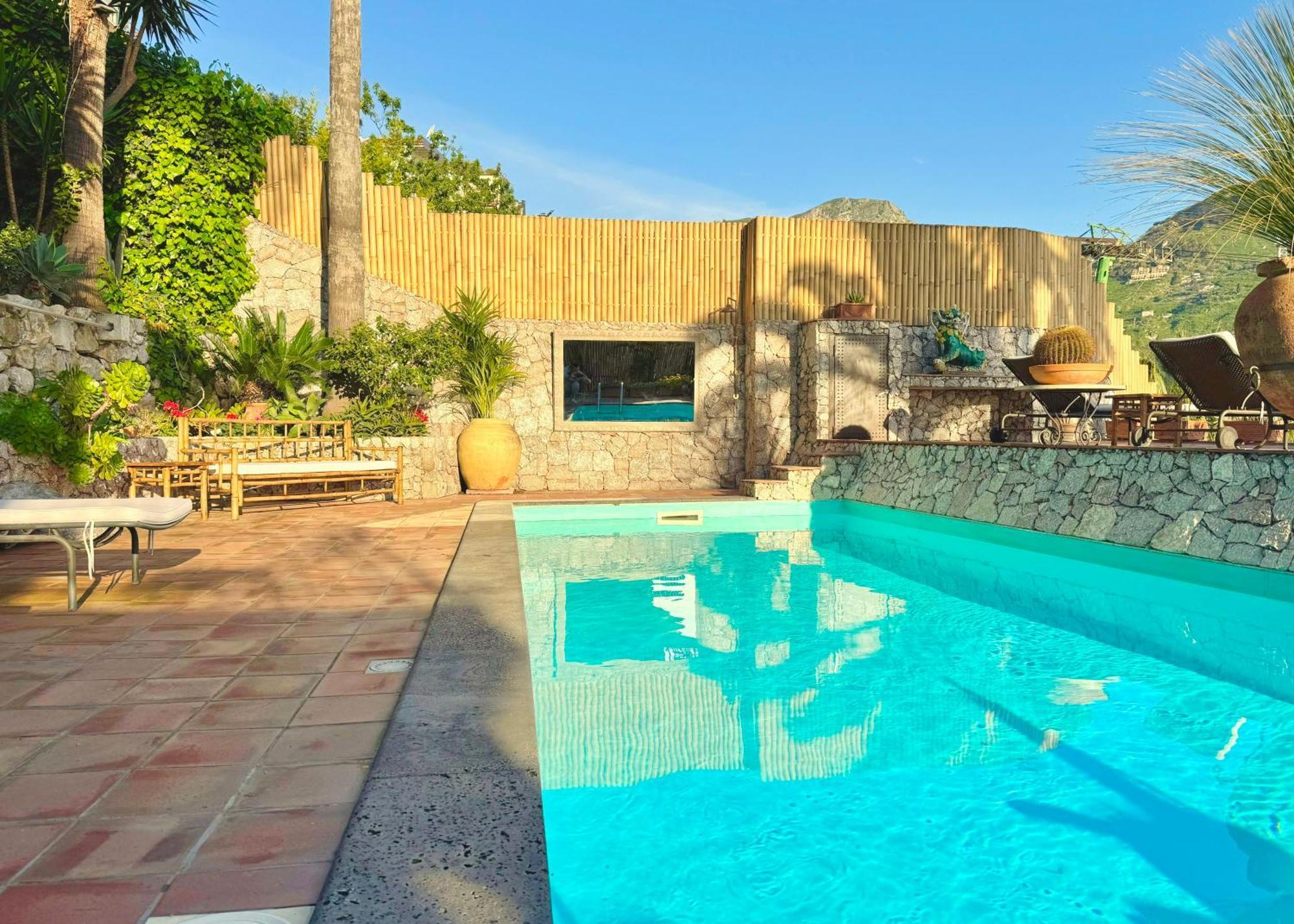 Villa Lou Taormina Private Villa With Panoramic Sea View Pool Exterior photo