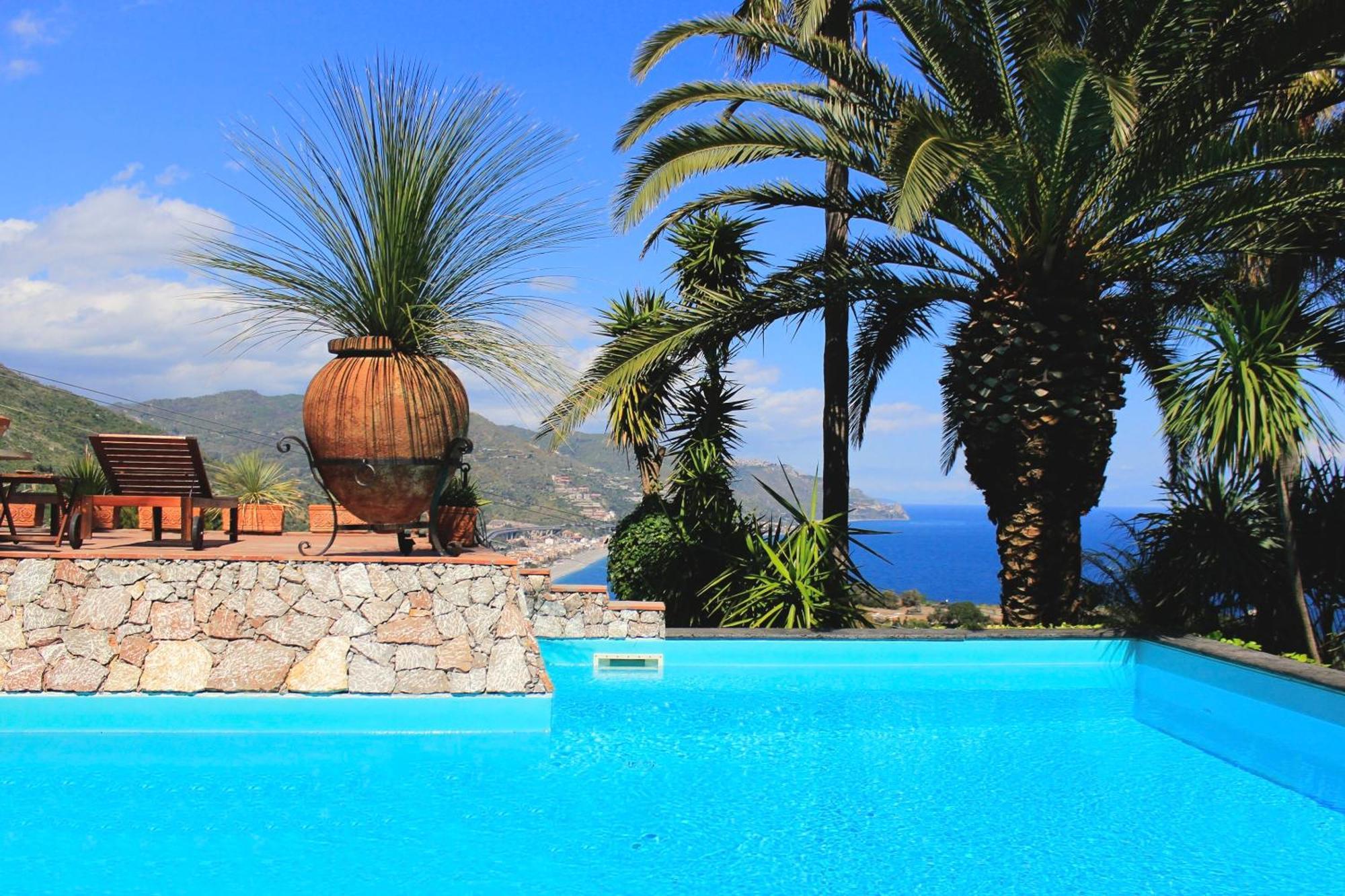 Villa Lou Taormina Private Villa With Panoramic Sea View Pool Exterior photo